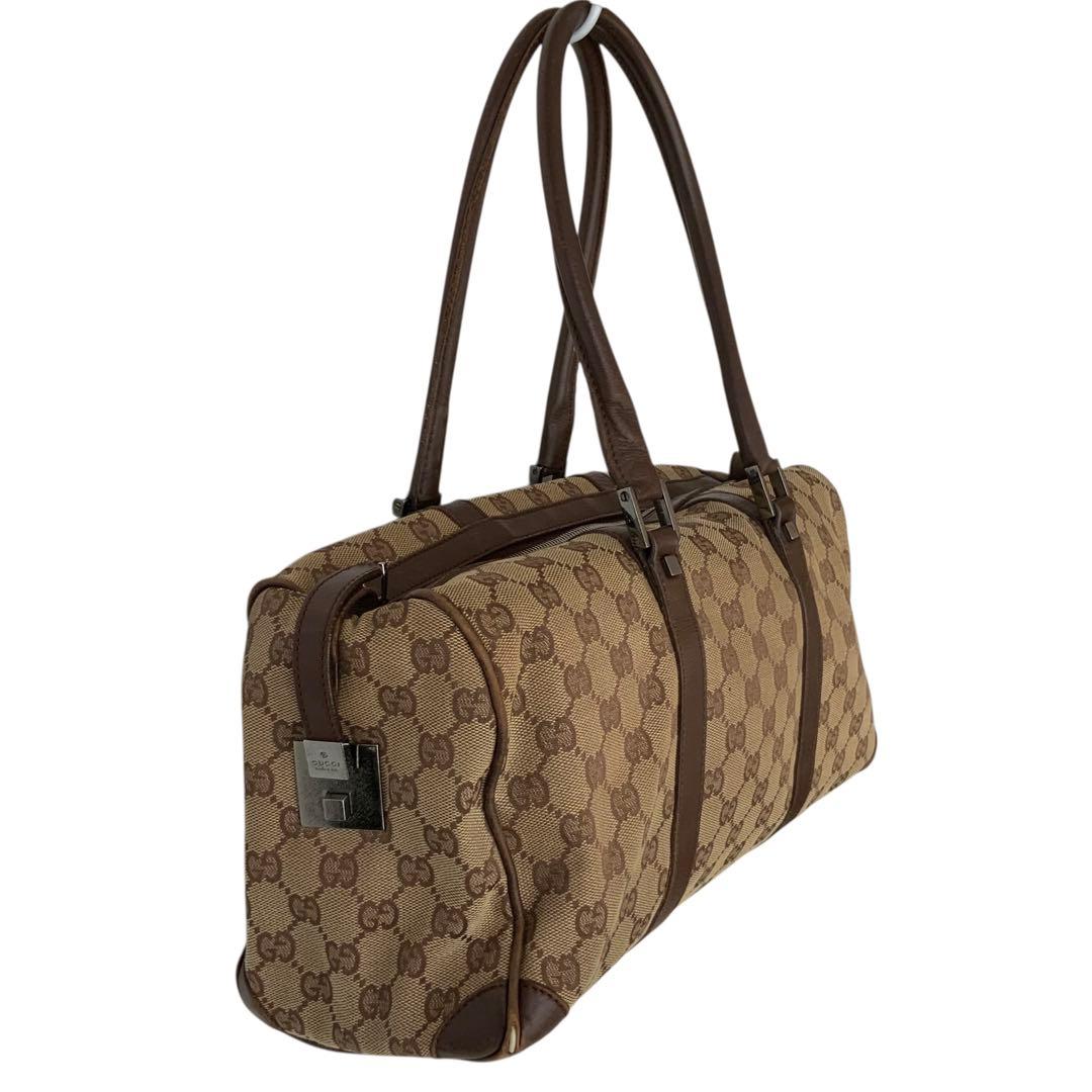 MI5882 GUCCI グッチ シェリーライン ボストンバッグ キャンバス