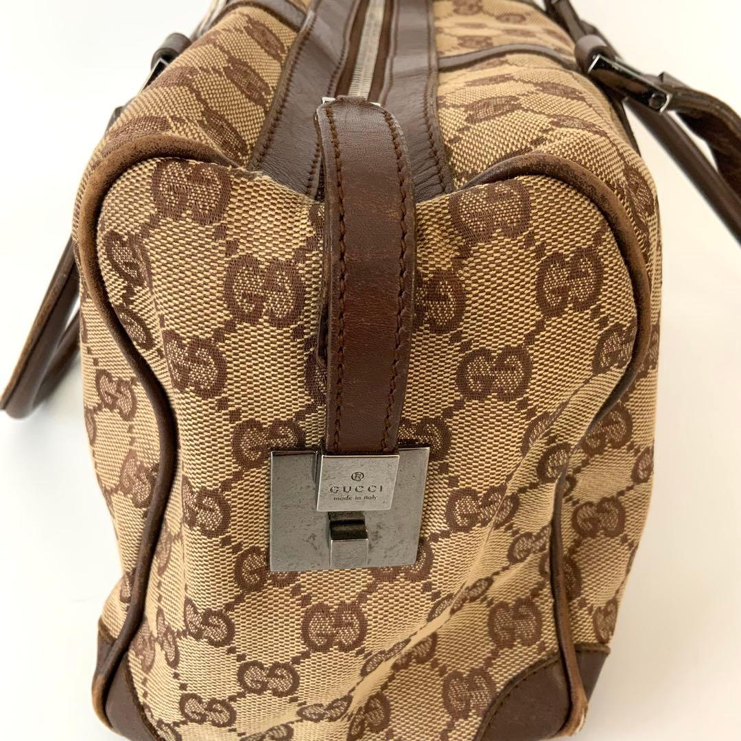 MI5882 GUCCI グッチ シェリーライン ボストンバッグ キャンバス