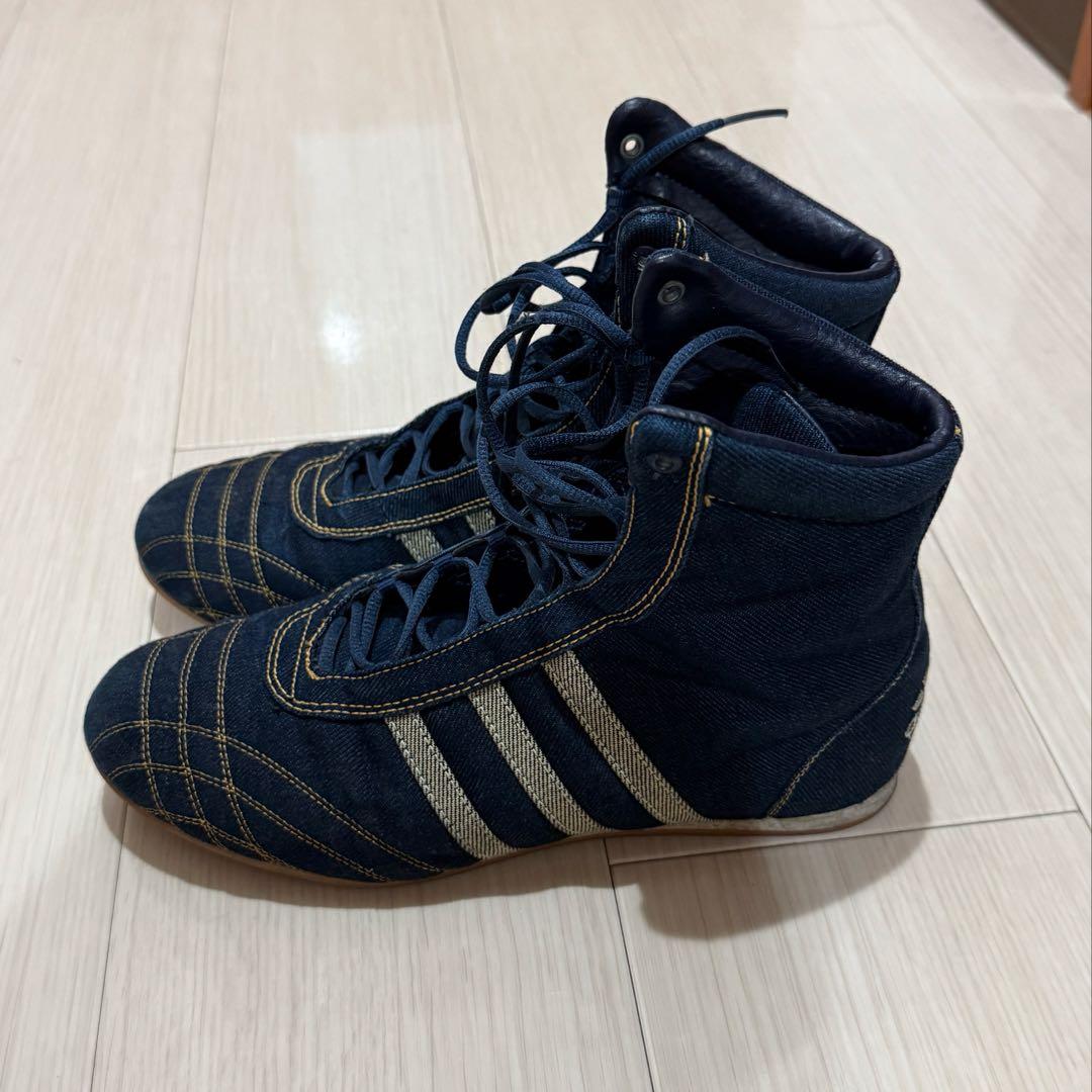adidas デニム　ボクシングシューズ　24.5cm