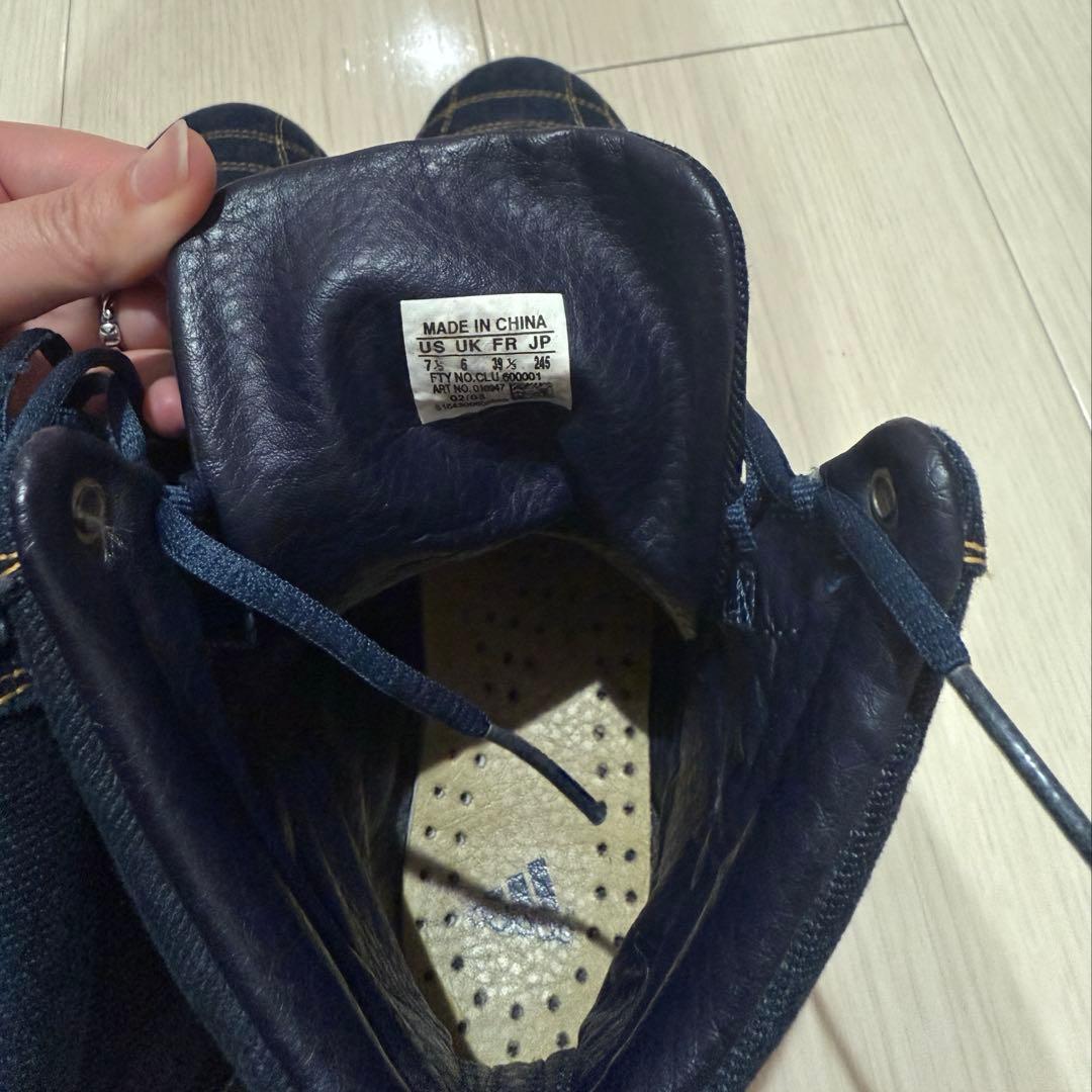 adidas デニム　ボクシングシューズ　24.5cm