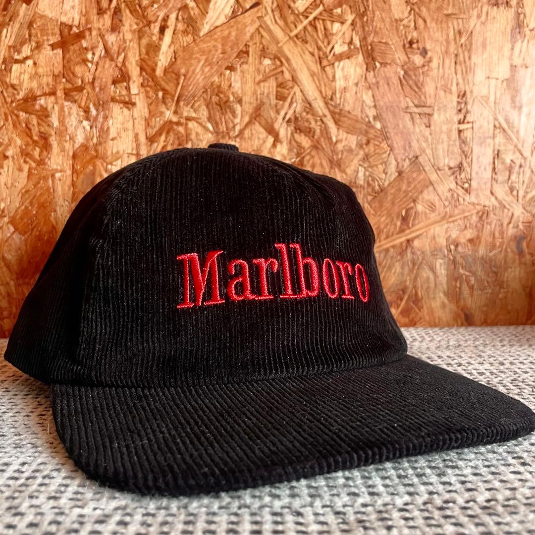 90s Marlboro Vintage cap コーデュロイキャップ ロゴ刺繍