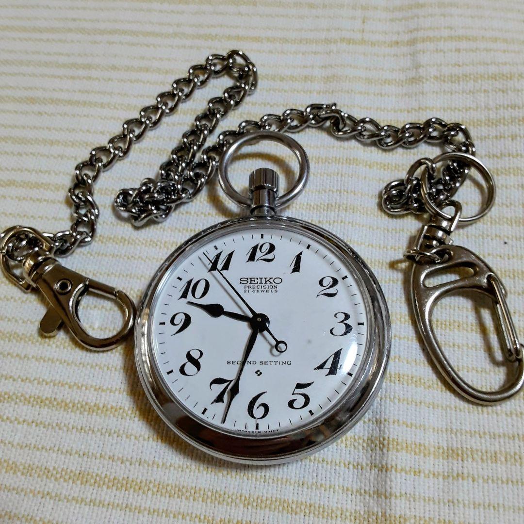 稼働美品　SEIKO 精工舎諏訪1976年プレシジョン懐中時計 21JEWELS