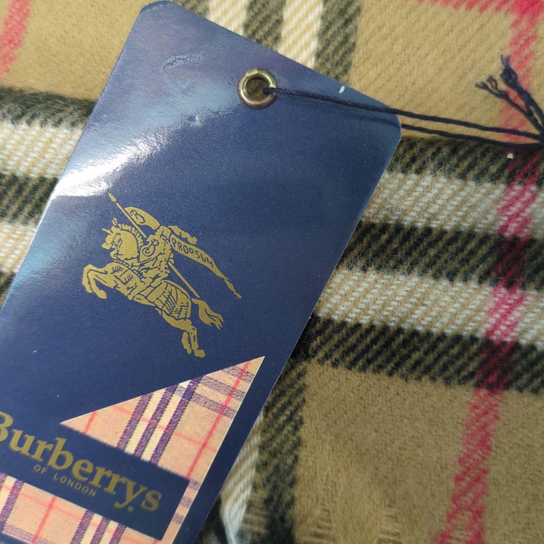 新品　Burberry　バーバリー チェック柄マフラー 100%ラムウール