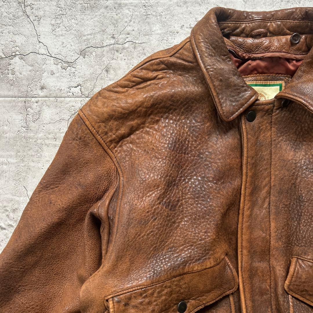 90s MENS ROBO フライトレザージャケット　A-2 G-1 ラムレザー