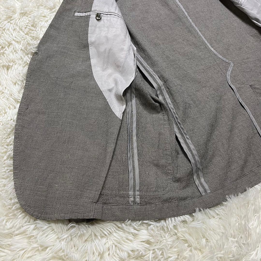 BURBERRY LONDON テーラードジャケット 綿麻 背抜き 春夏 L