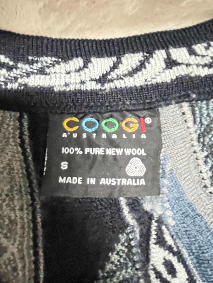 【希少】90s COOGI 3D立体編みニットベスト オーストラリア製