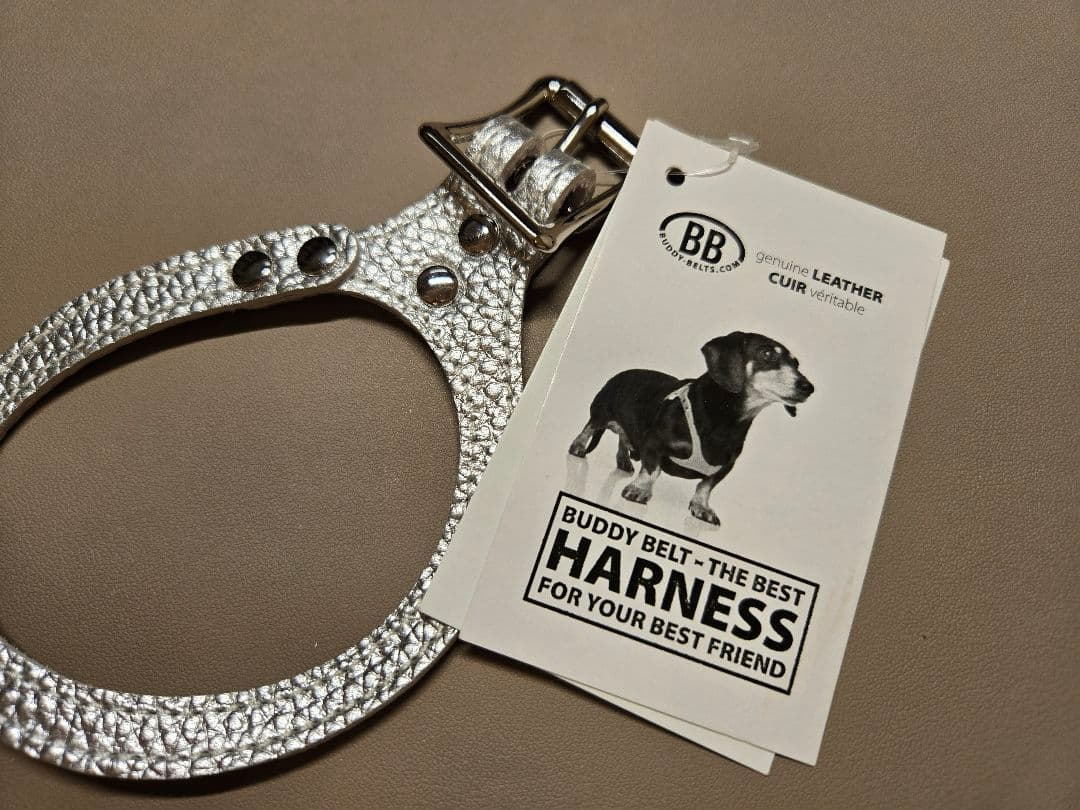最終お値下げ　Buddy Belt 小型犬用ハーネス シルバー(新品)