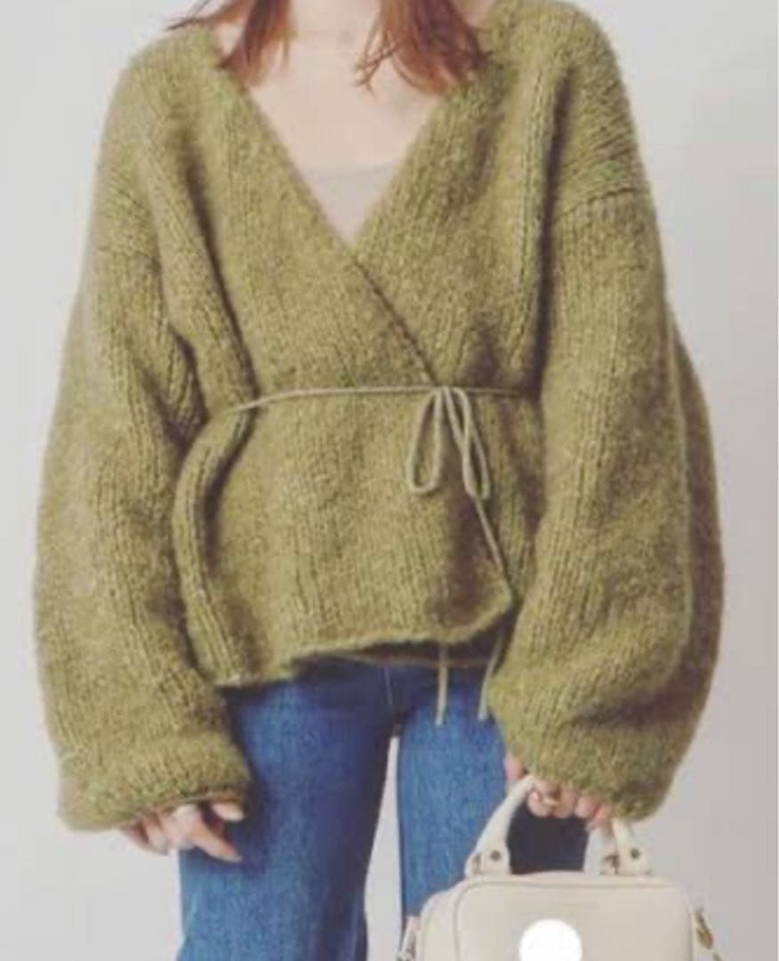 新品U by SPICK&SPAN カシュクールカーディガン 松田未来 ニット