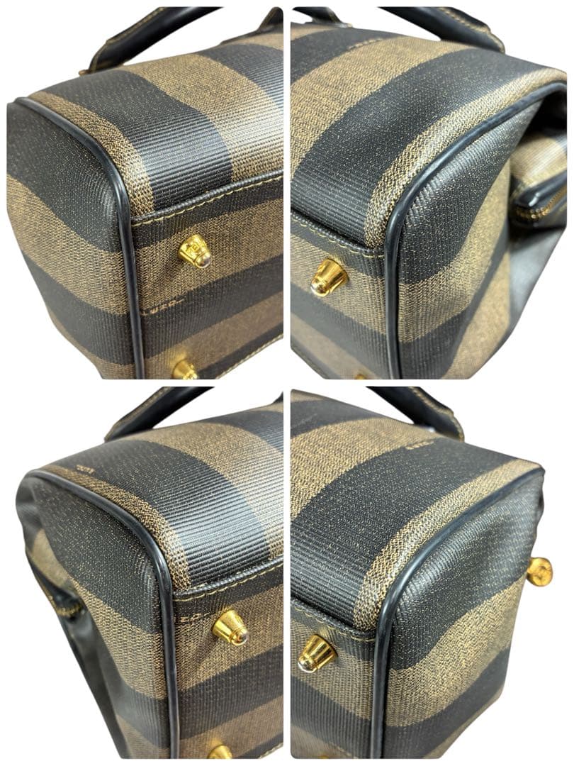 美品✨ FENDI フェンディ ミニボストン ペカン ブラックロゴ