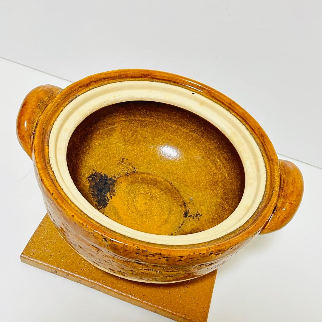 【美品】長谷園 かまどさん 3合炊き 土鍋 CT-01 炊飯 伊賀焼 飴色