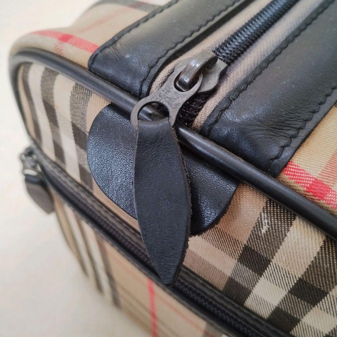 BURBERRY ボストンバッグキャンバス ノバチェック　シャドーホース 鞄