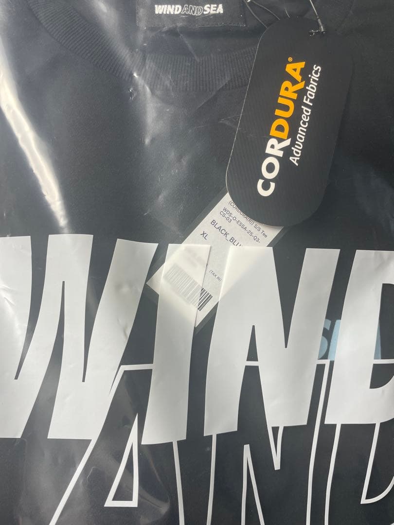 新品 定価以下 XL WIND AND SEA CORDURA Tシャツ 黒 青