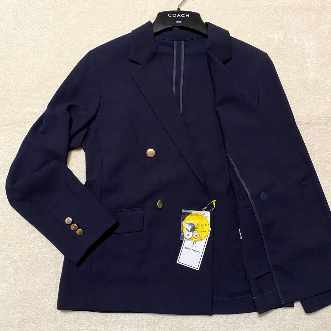 【未使用•タグ付✨】ロペピクニック 25SS カナパ金ボタンジャケット 紺 40