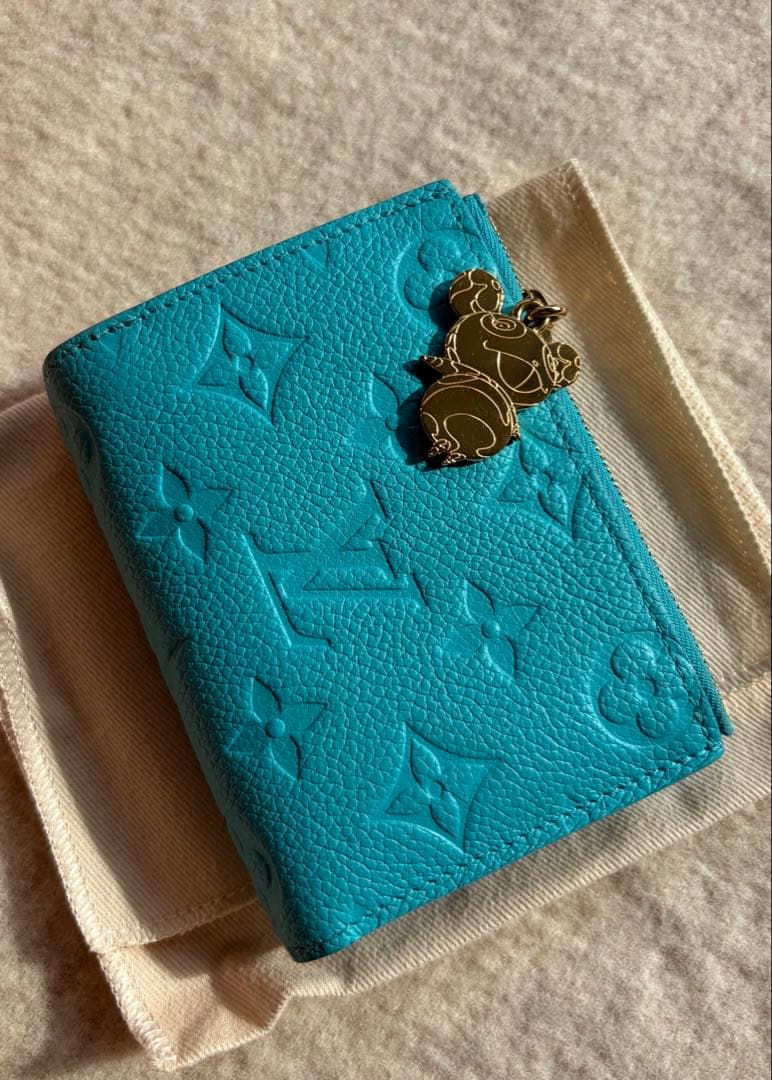 ✨【極美品】ルイ・ヴィトン×村上隆 ポルトフォイユ・リサ カビラブルー 折り財布