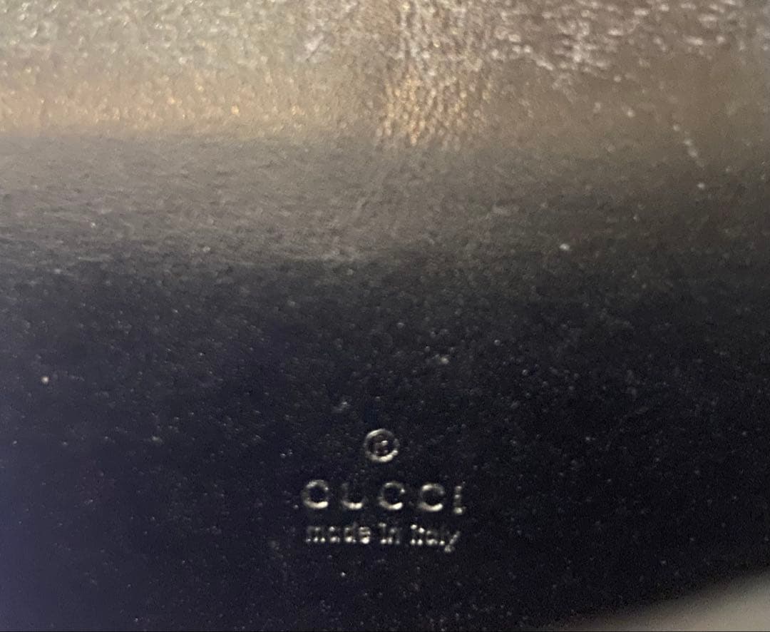 GUCCI シマ カードケース 名刺入れ GG柄 カードケース レザー ブラック