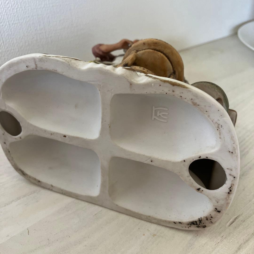 時計屋さん　置物　ビンテージ　陶器　掛け時計　ロックウェル　置き時計