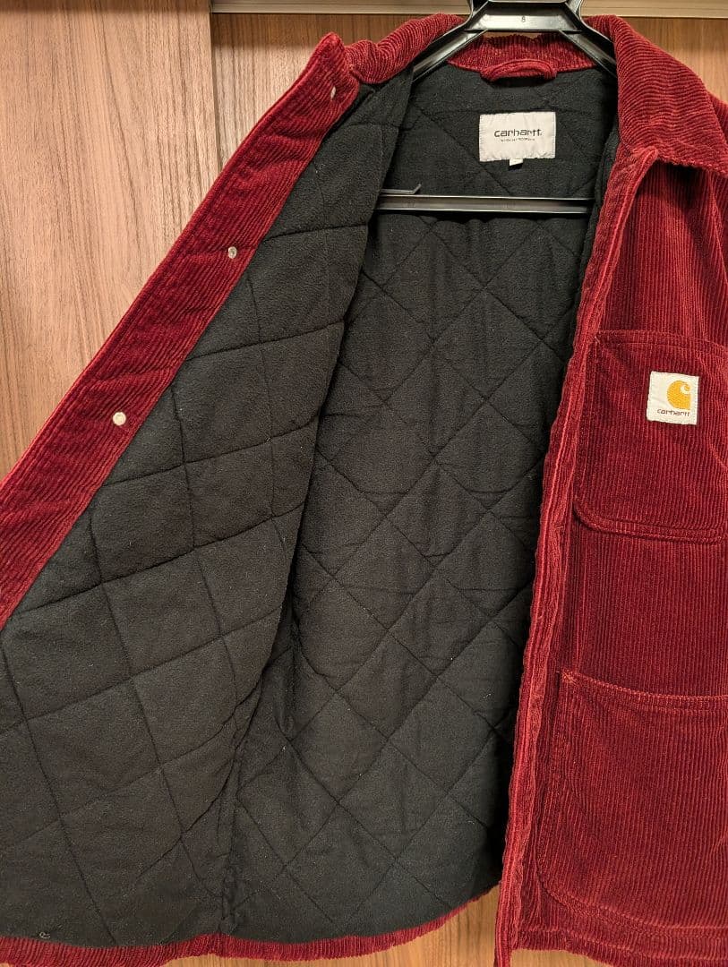 Carhartt WIP ミシガンコート コーデュロイ 裏キルティング ボルドー