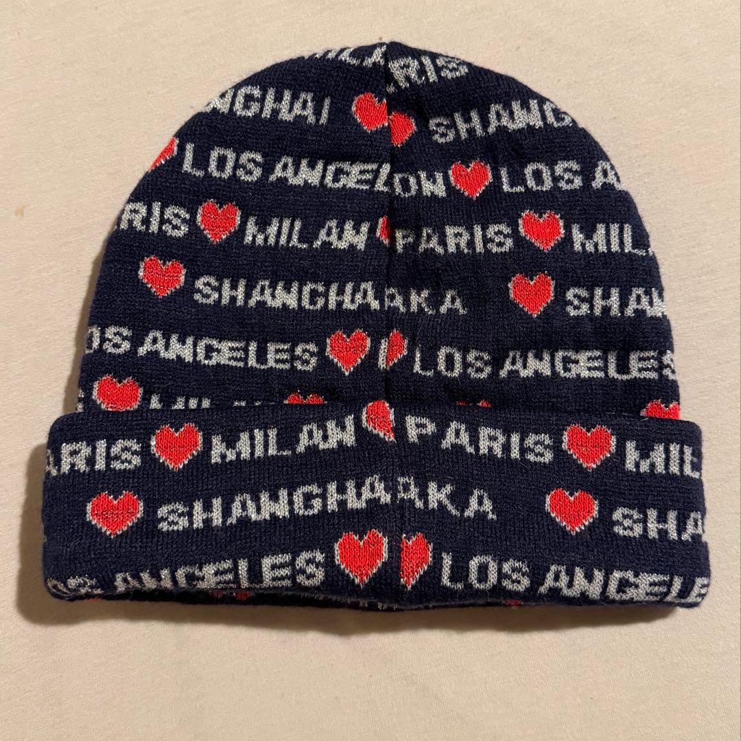 帽子 supreme Heart beanie Navy