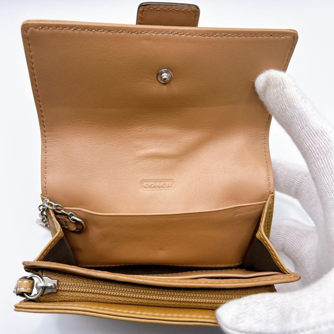 極美品　COACH コーチ　ソーホー　折り財布　ポーチ　キーホルダー　レザー