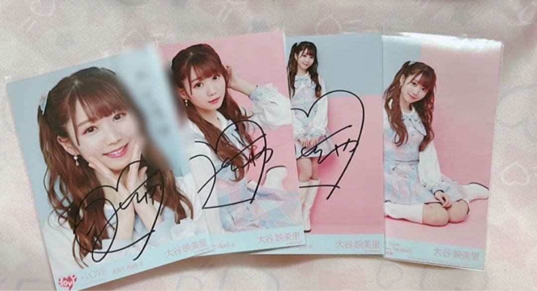 イコラブ 大谷映美里 チェック衣装 マカロン衣装 直筆 生写真 コンプ+封入