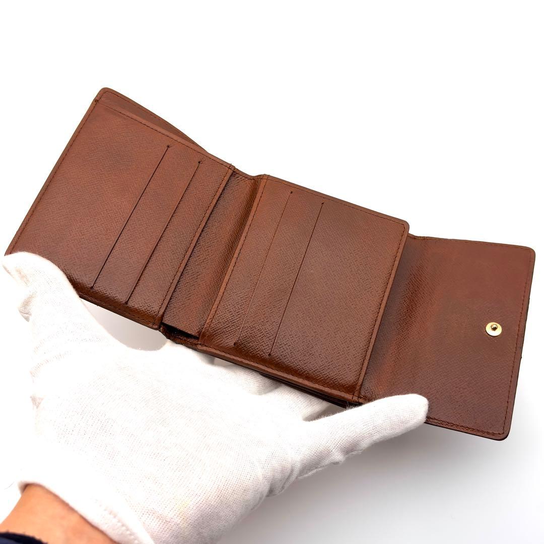 【美品】ルイヴィトン モノグラム ポルトモネ ビエ カルトクレディ 折り財布