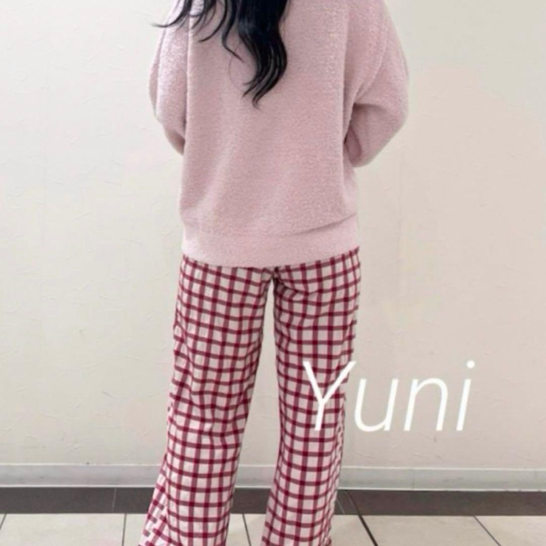 正規品♡ストロベリージャガードプルオーバー&チェックロングパンツ♡ピンク