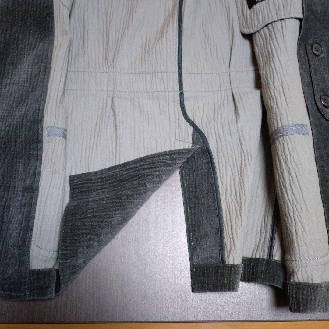 T*様 LANVIN COLLECTIONダークグレー 絞りコーデュロイ ジャケ
