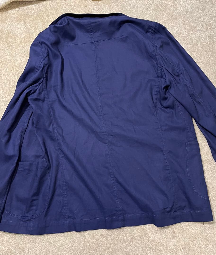 LARDINI 薄地ジャケット 明るめネイビー
