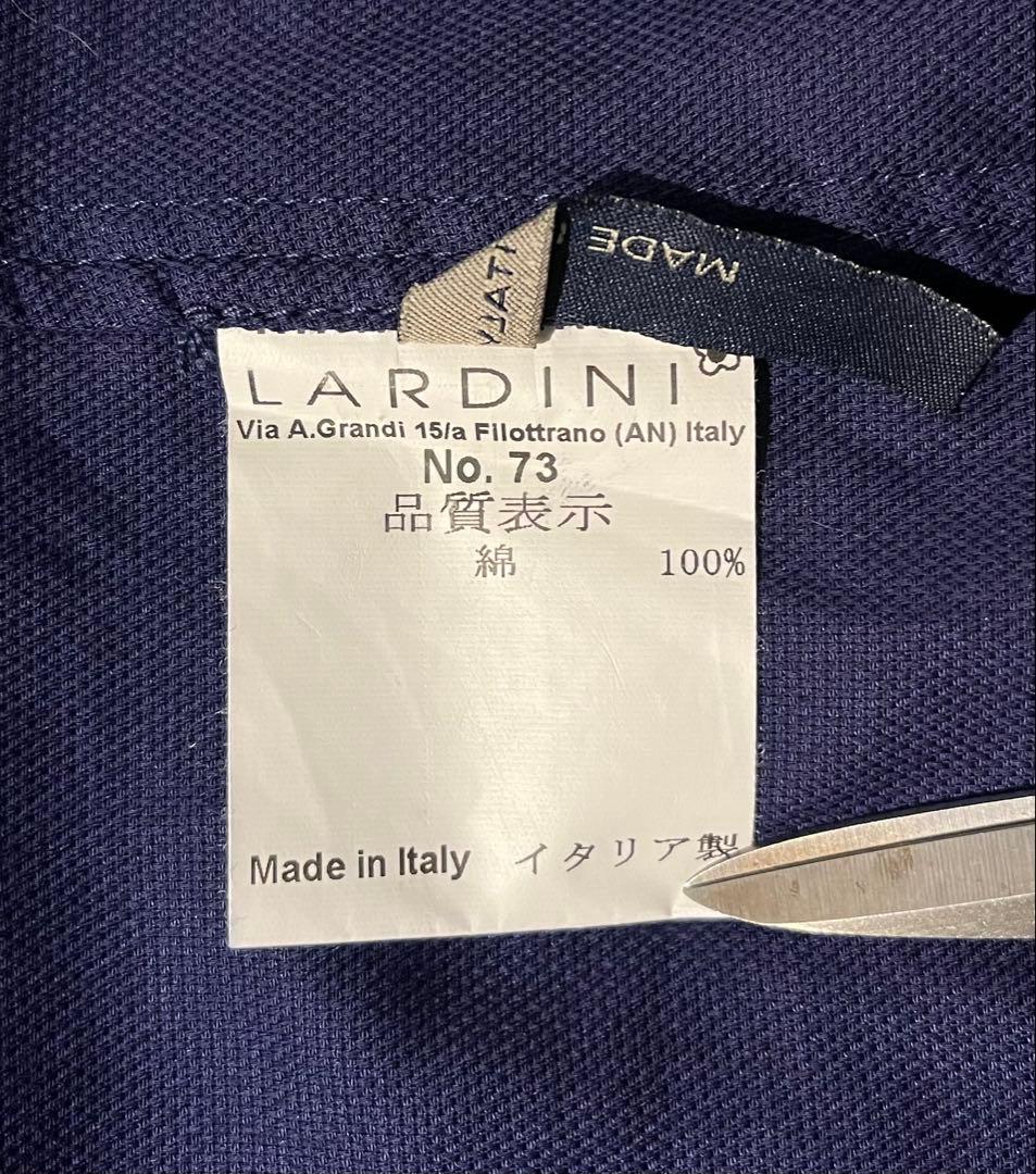LARDINI 薄地ジャケット 明るめネイビー