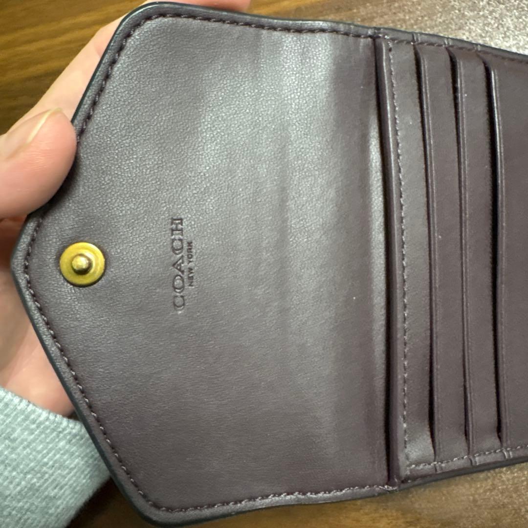 COACH デイジー柄 三つ折り財布