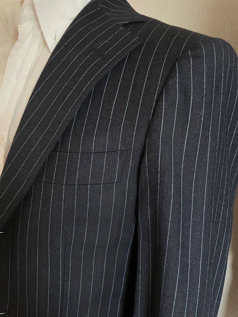 42 XS CARUSO ジャケット　E.THOMAS ネイビー 美品
