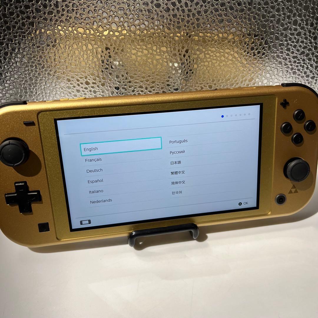 【極美品・完品】Switch Lite ゴールド本体 ゼルダの伝説 ハイラルED