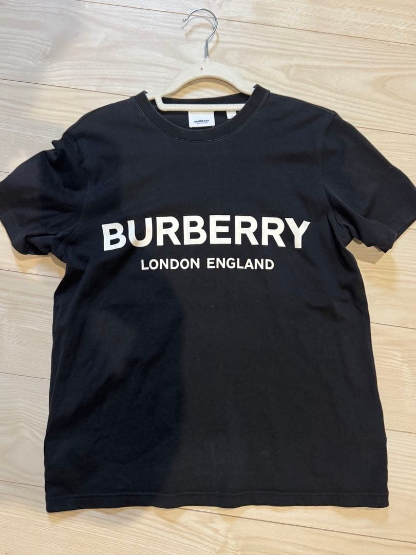 BURBERRY ロゴ入り ブラック Tシャツ S