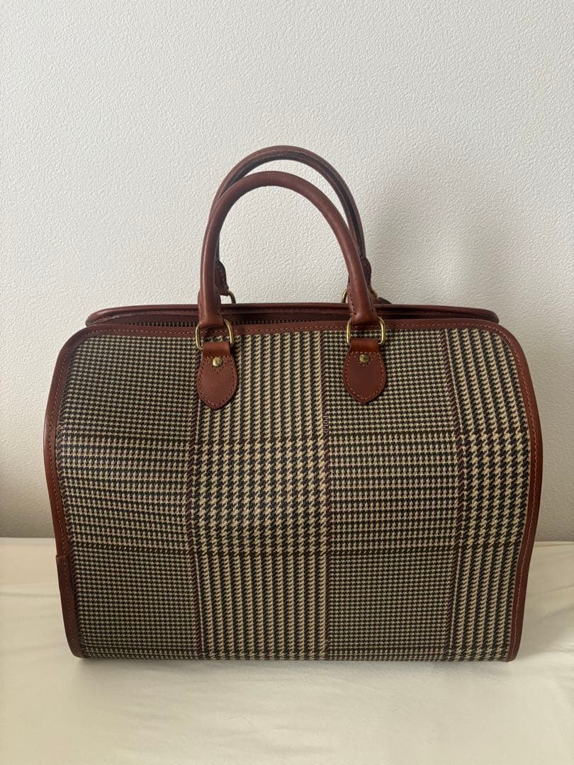 【美品】ポロ ラルフローレン 千鳥格子 チェック ボストンバッグ 2way