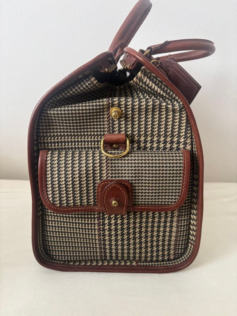 【美品】ポロ ラルフローレン 千鳥格子 チェック ボストンバッグ 2way