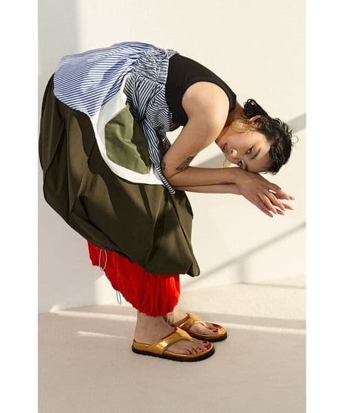 スカート OMMO IRREGULAR PATTERN LAYERED SK