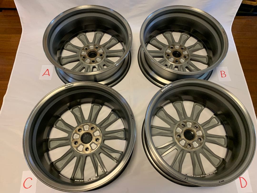 4本セット 18×7J 5x114.3 +55 ENKEI製SUBARU純正