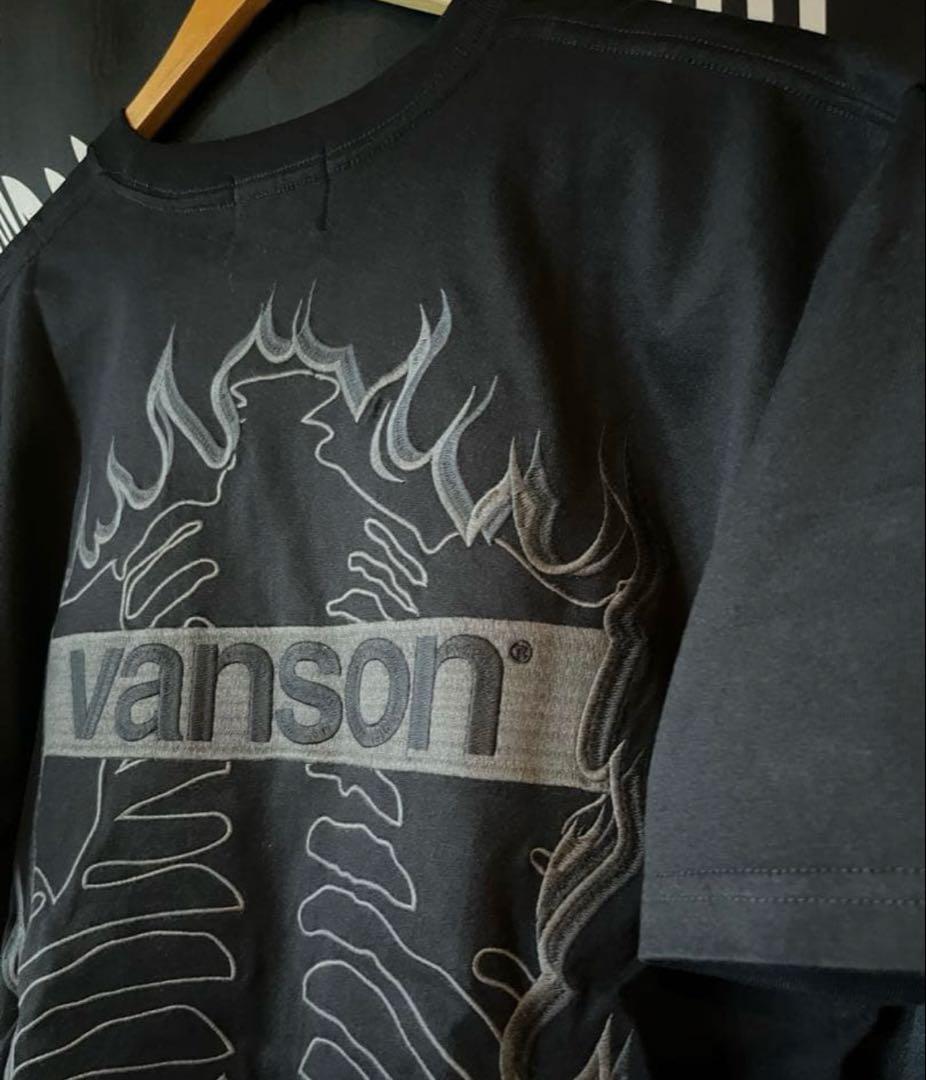 新品vanson バンソン✖️ヒューマンボーン＆ファイヤーデザインTシャツ　XL