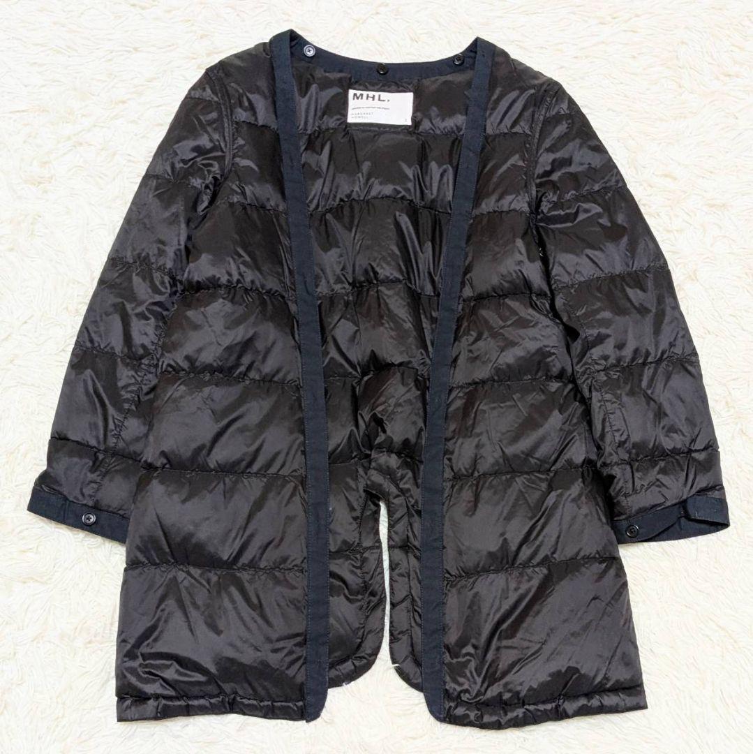 MHL. マーガレットハウエル ステンカラーコート ダウンライナー 紺 S