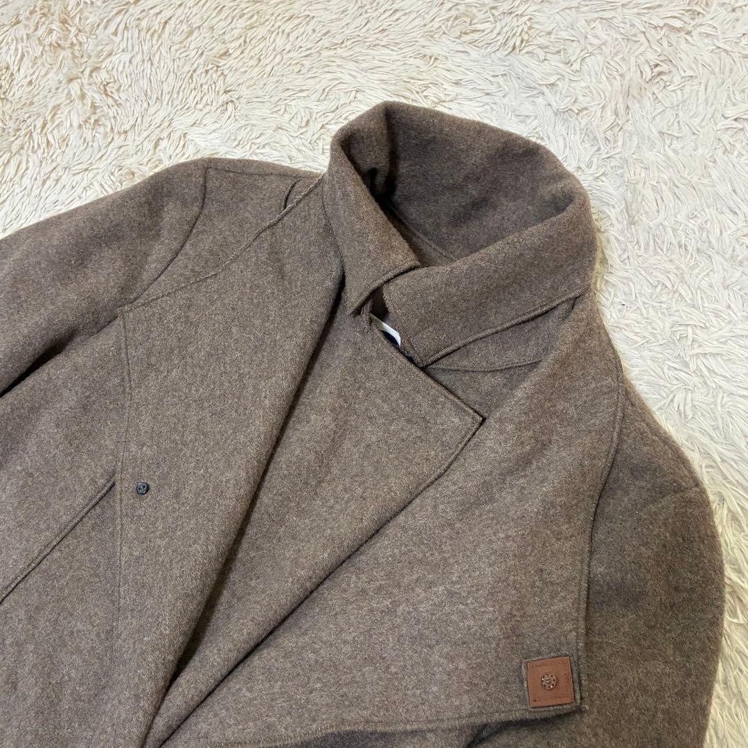HIROKO KOSHINO 美品 変形ロングコート ウール デザインコート