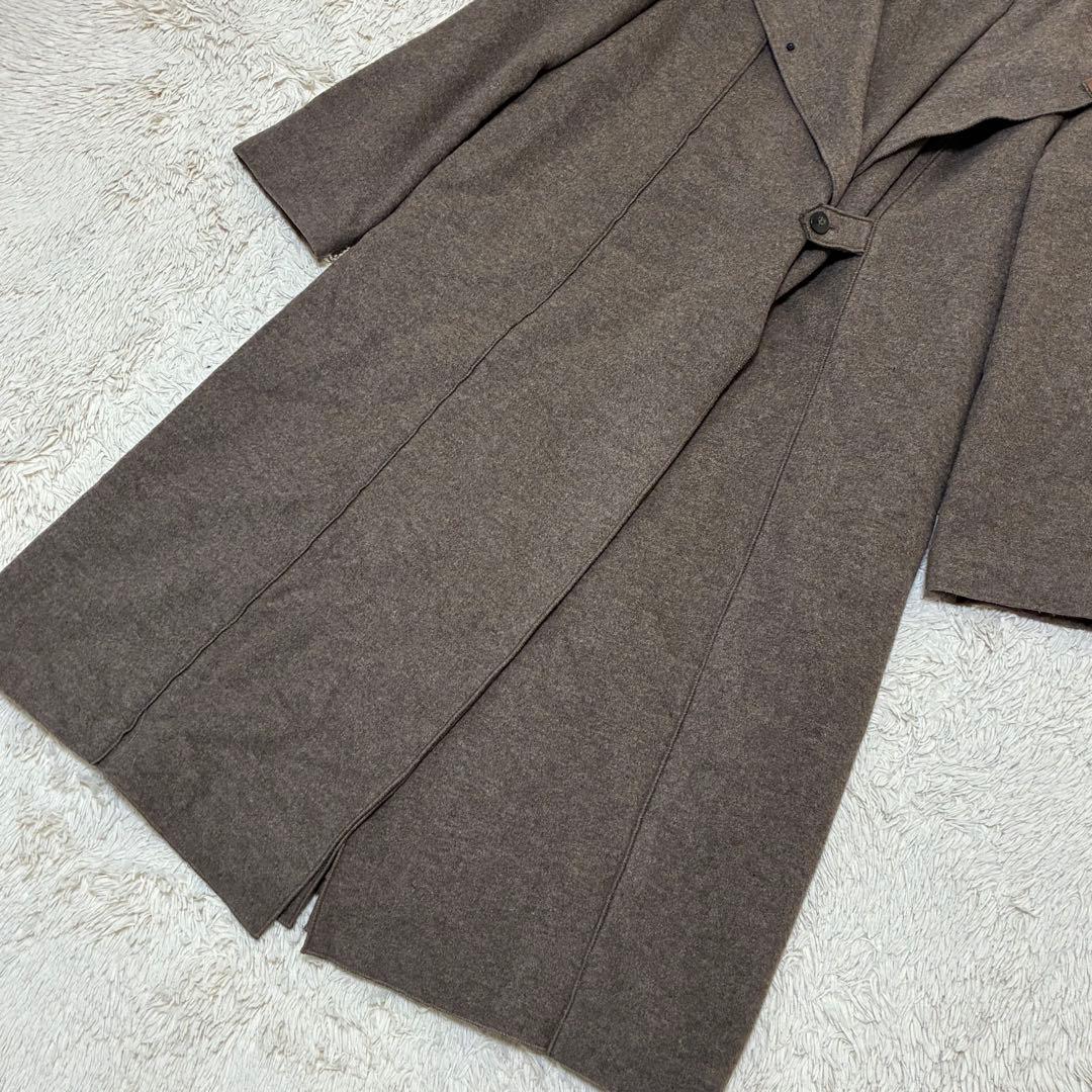 HIROKO KOSHINO 美品 変形ロングコート ウール デザインコート