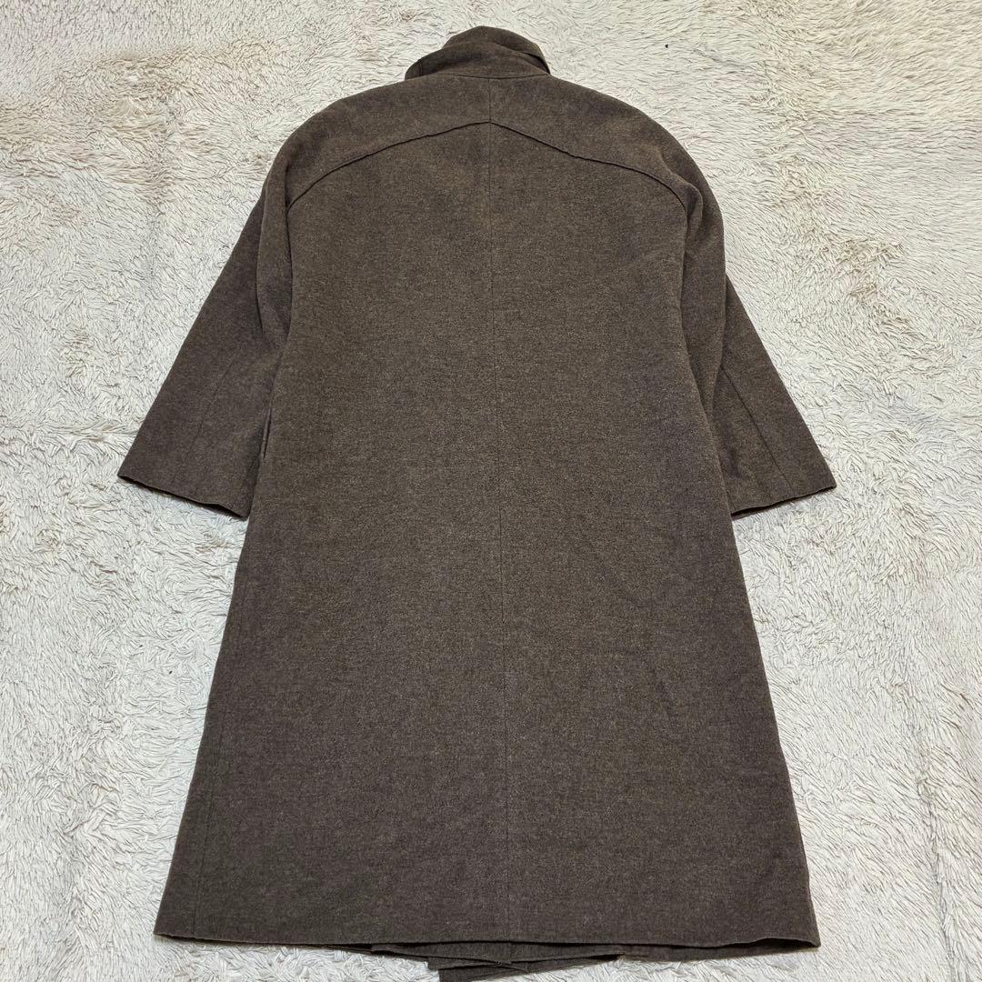 HIROKO KOSHINO 美品 変形ロングコート ウール デザインコート