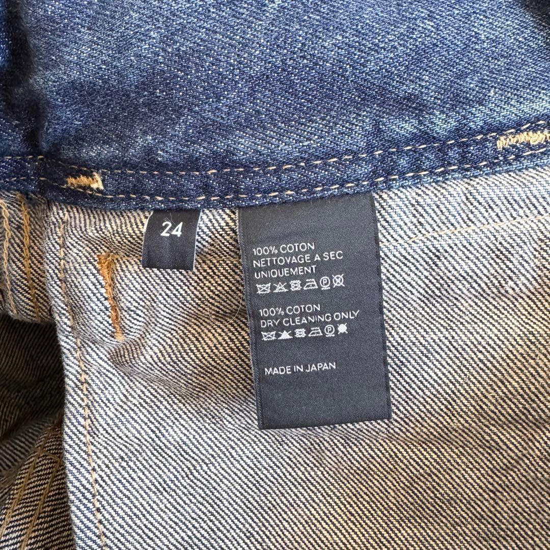 新品未使用　セリーヌ　デニムパンツ　トリオンフ金具　チェーン　金ボタン　S相当
