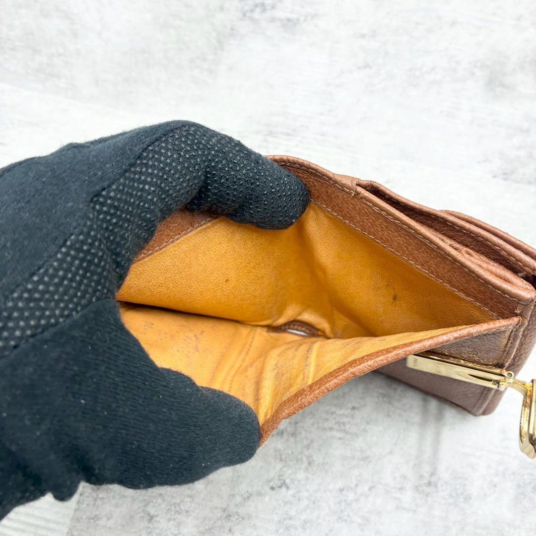 美品 グッチ オールドグッチ ソフトビット コンパクトウォレット 二つ折り財布