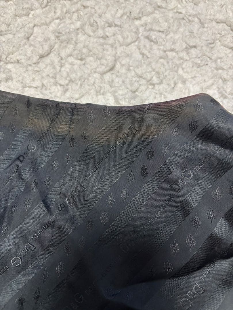 ドルチェ&ガッバーナ シルク混 総ロゴ斜めストライプ ベスト 54 XL〜2XL