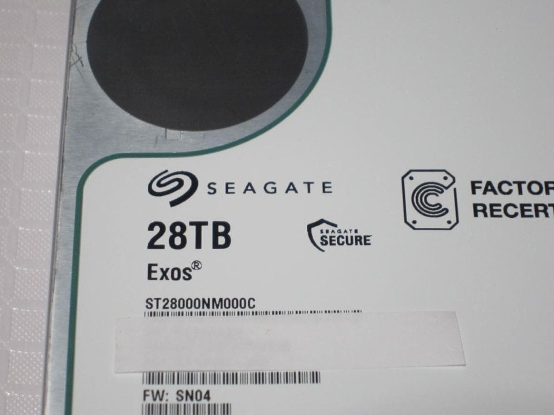 Seagate Exos ST28000NM000C 28TB HDD ジャンク
