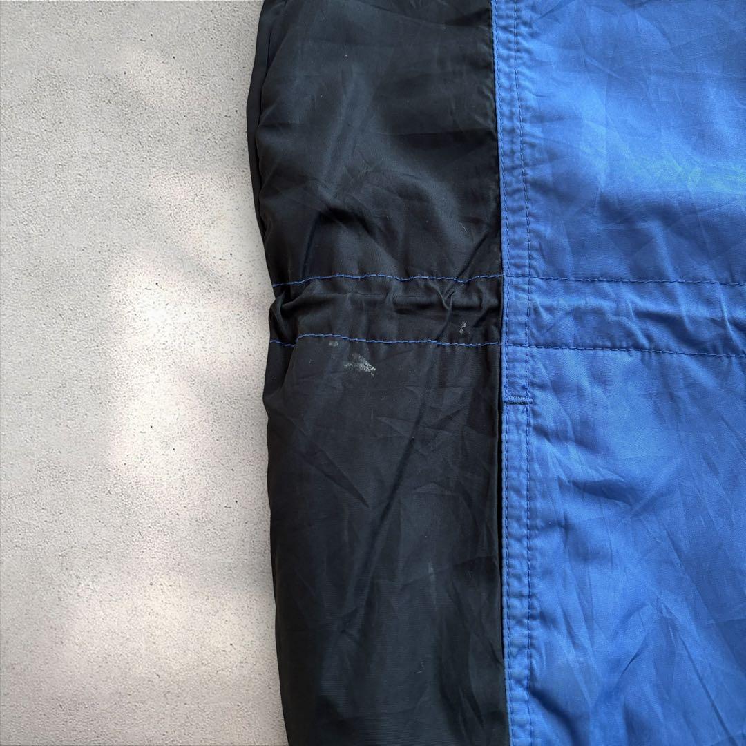 90’s Columbia ナイロンベスト青L白タグ中綿入りバイカラー