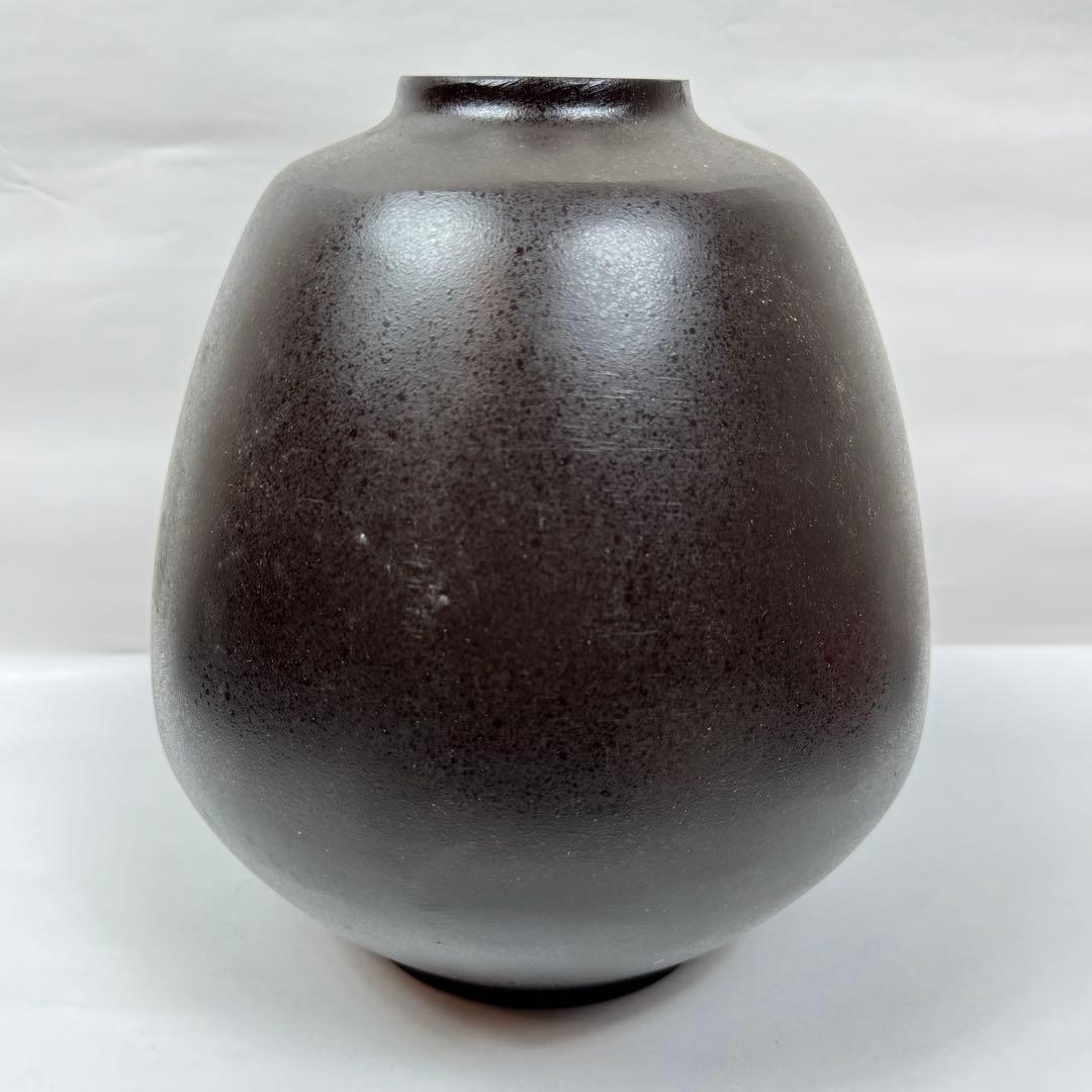 青銅 龍仙作 壺 おしどり 木箱付き