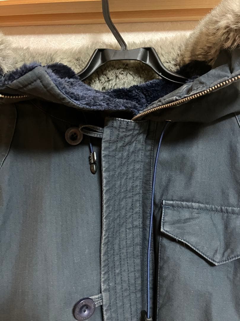 nonnative ノンネイティブ　ミリタリーボアジャケット　モッズコート　紺色