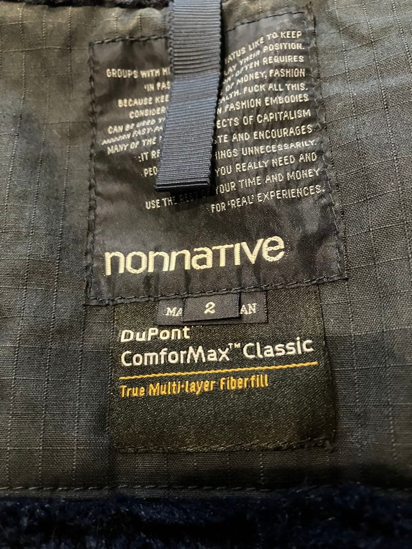 nonnative ノンネイティブ　ミリタリーボアジャケット　モッズコート　紺色